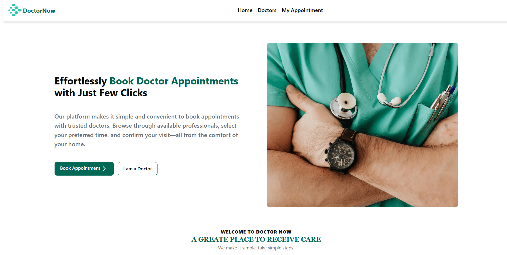 DoctorNow, Online Appointment Booking App